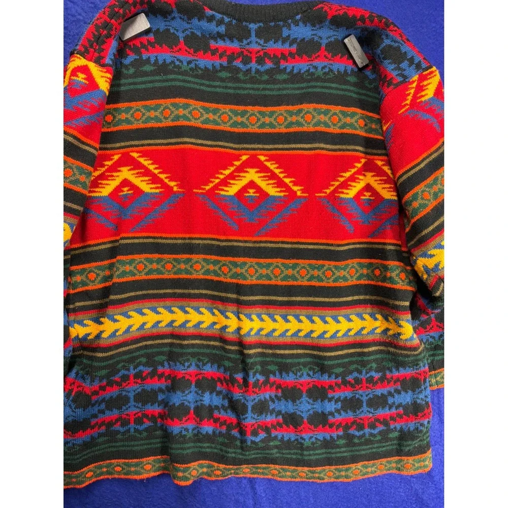 Southwestern ‎ Kurt cobain Plus Silvercord II Knit Cardigan 2X Multi-Colora